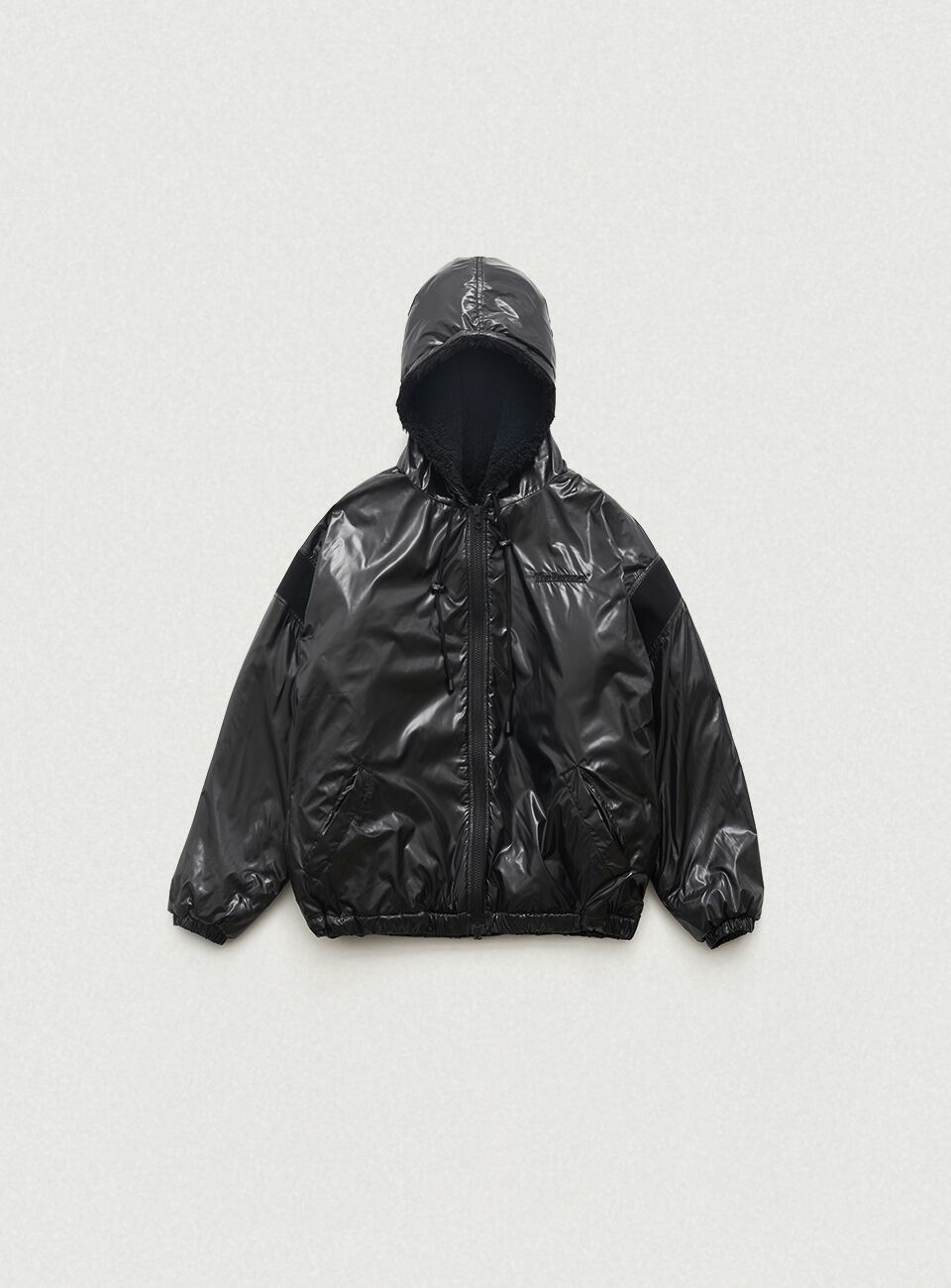 ジャケット・アウター TheBarnnet SnuggleReversibleHoodedJacket 1月初旬発送 [The Barnnet] Black Eco-Shearling Snuggle Reversible