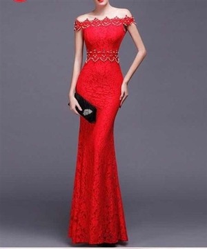 ★送料無料★F(7～9号位)☆オフショルダースリムなロングドレス(OPN2136）