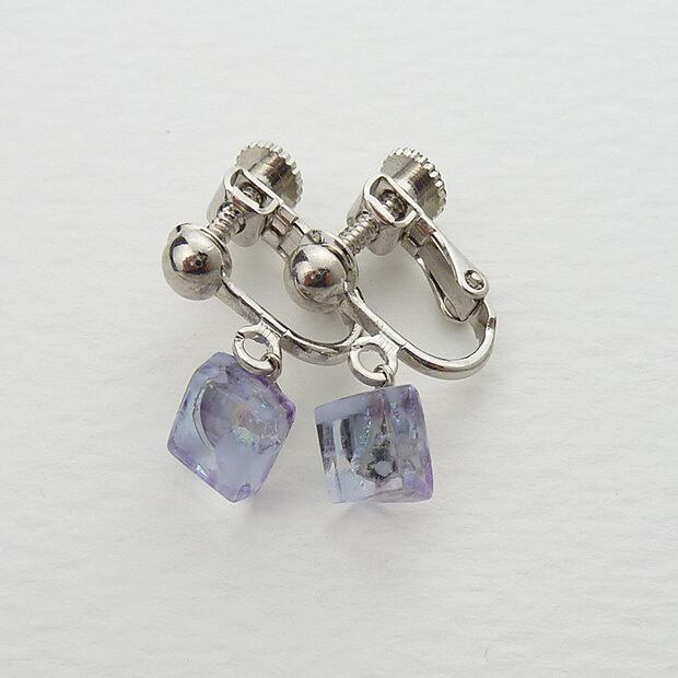 ガラスのカケラ イヤリング | 小樽ガラスアクセサリー 硝屋(SHOYA)