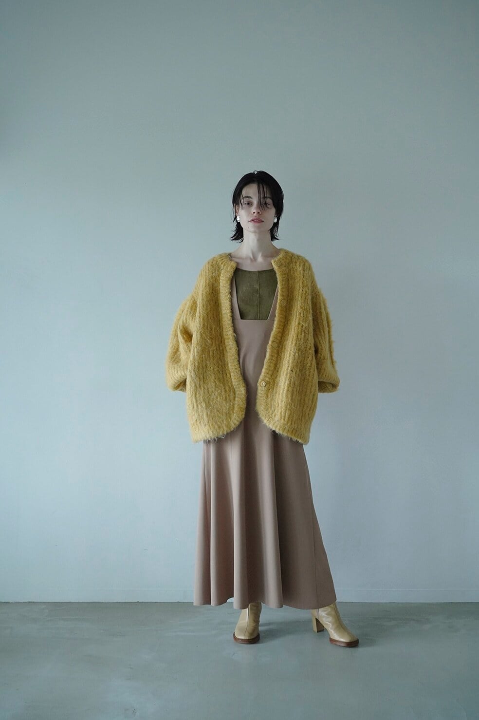 本日限定価格CLANE COLOR MOHAIR SHAGGY CARDIGAN