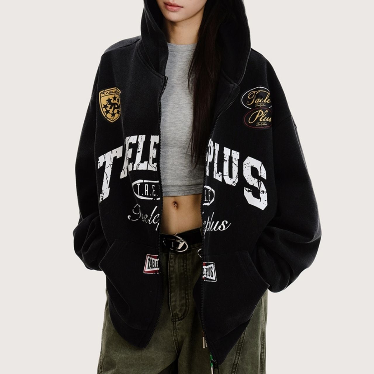 ビッグロゴエンブレムジップパーカー R00887