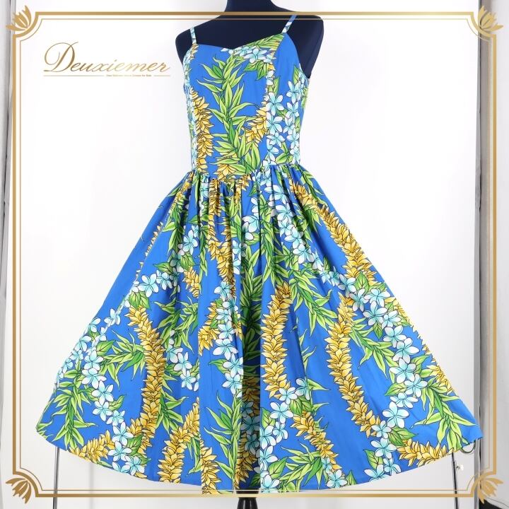 【美品 フラダンス衣装】ブルー MermaidLine MMJ ワンピース フラダンス 衣装 ワンピース ドレス ブルー系 マーメイドライン