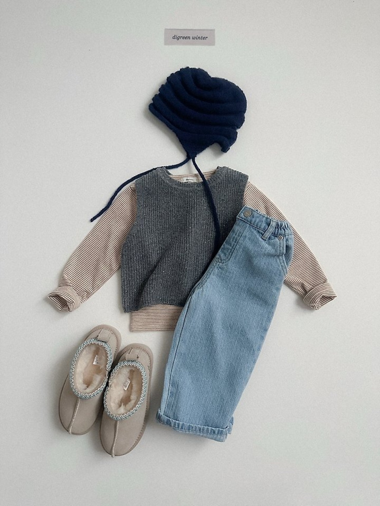 〖取寄〗韓国子供服 / 26winter / Digreen / キルティングデニムパンツ / キッズ / 冬服 *S~2XL*