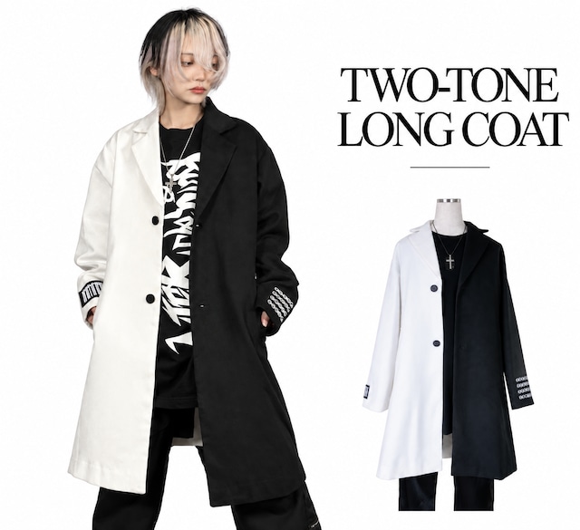 TWO-TONE LONG COAT