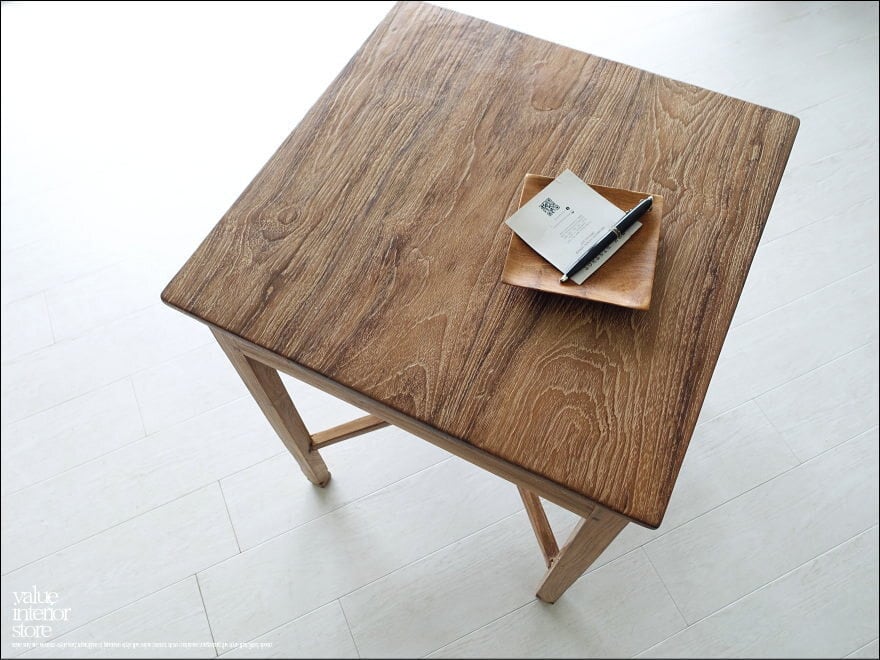 チーク無垢材 ヴィンテージサイドテーブルAnqbo11 机 アンティーク