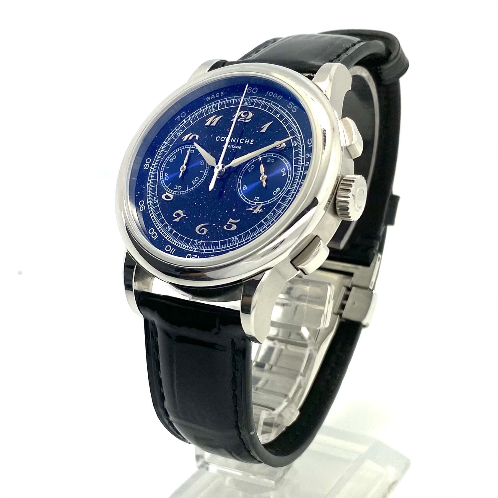 美品・希少】腕時計 メンズ コーニッシュ CORNICHE ヘリテージ クロノ