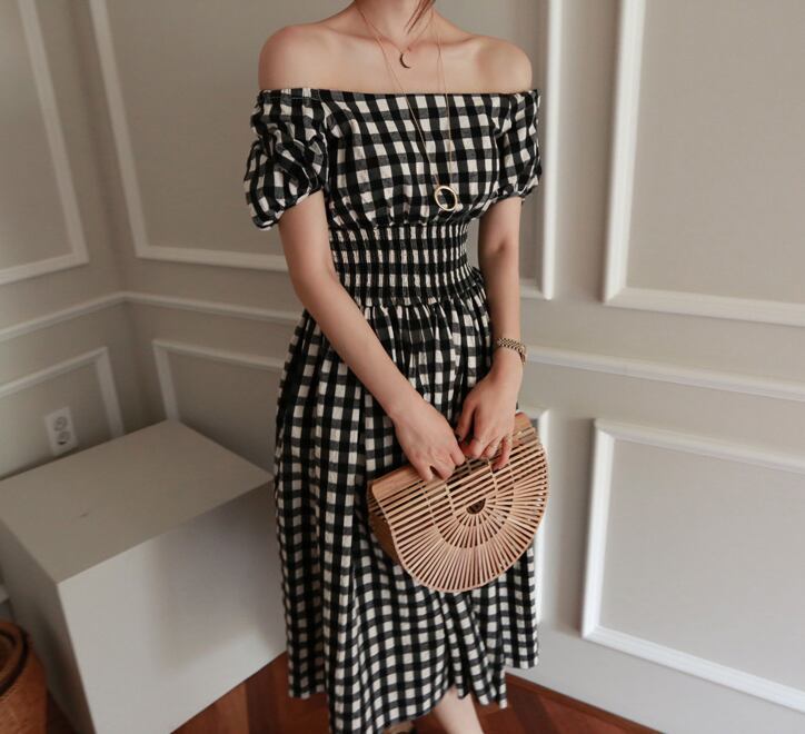 超人気の オフショルチェックレディワンピース 数量限定 特売 Www Pagcars Com
