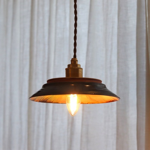 【照明】信楽焼シェードのペンダントライト　リムM　緑