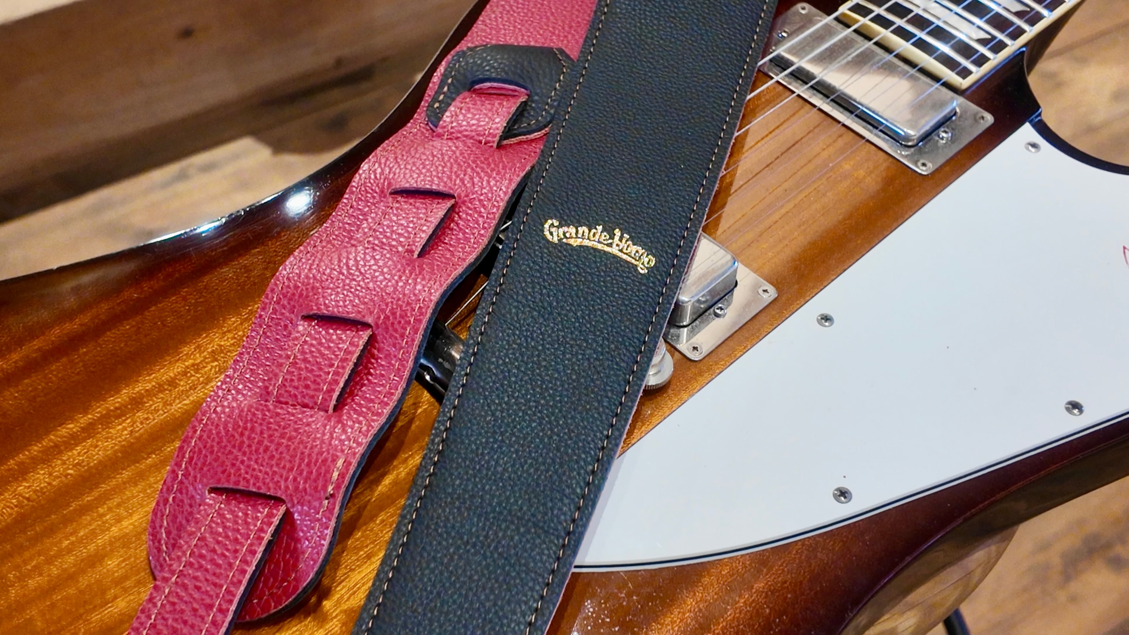 G-Standard Black/Mahogany Red | ギターストラップ専門店 Grande uomo