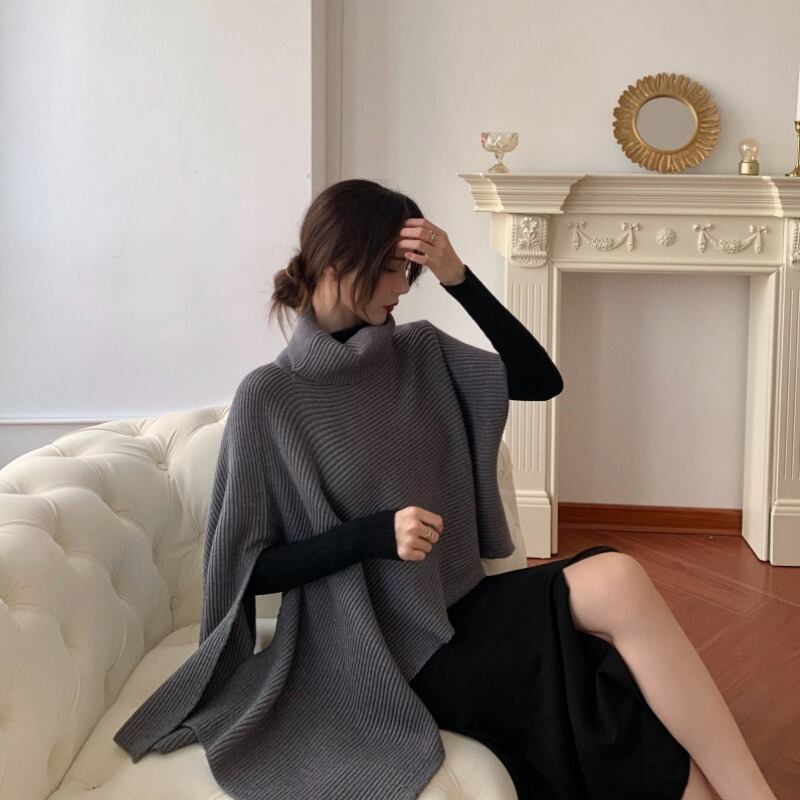 セーター レディースルーズショートグレートップス オータムウィンタージャケット 秋物 冬物 ブラックストロベリース21043268874