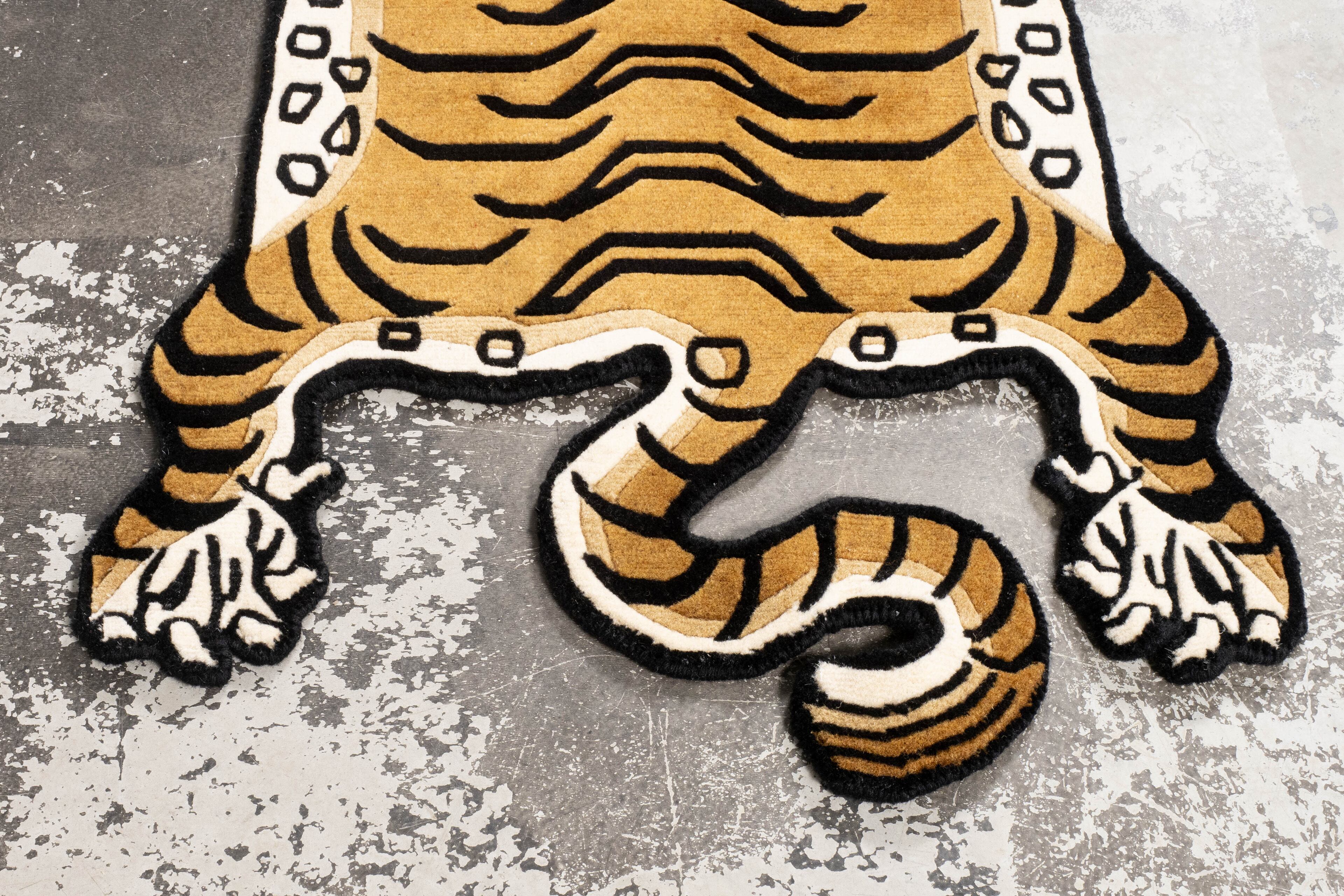 Tibetan Tiger Rug 《Sサイズ•ウール192》チベタンタイガーラグ