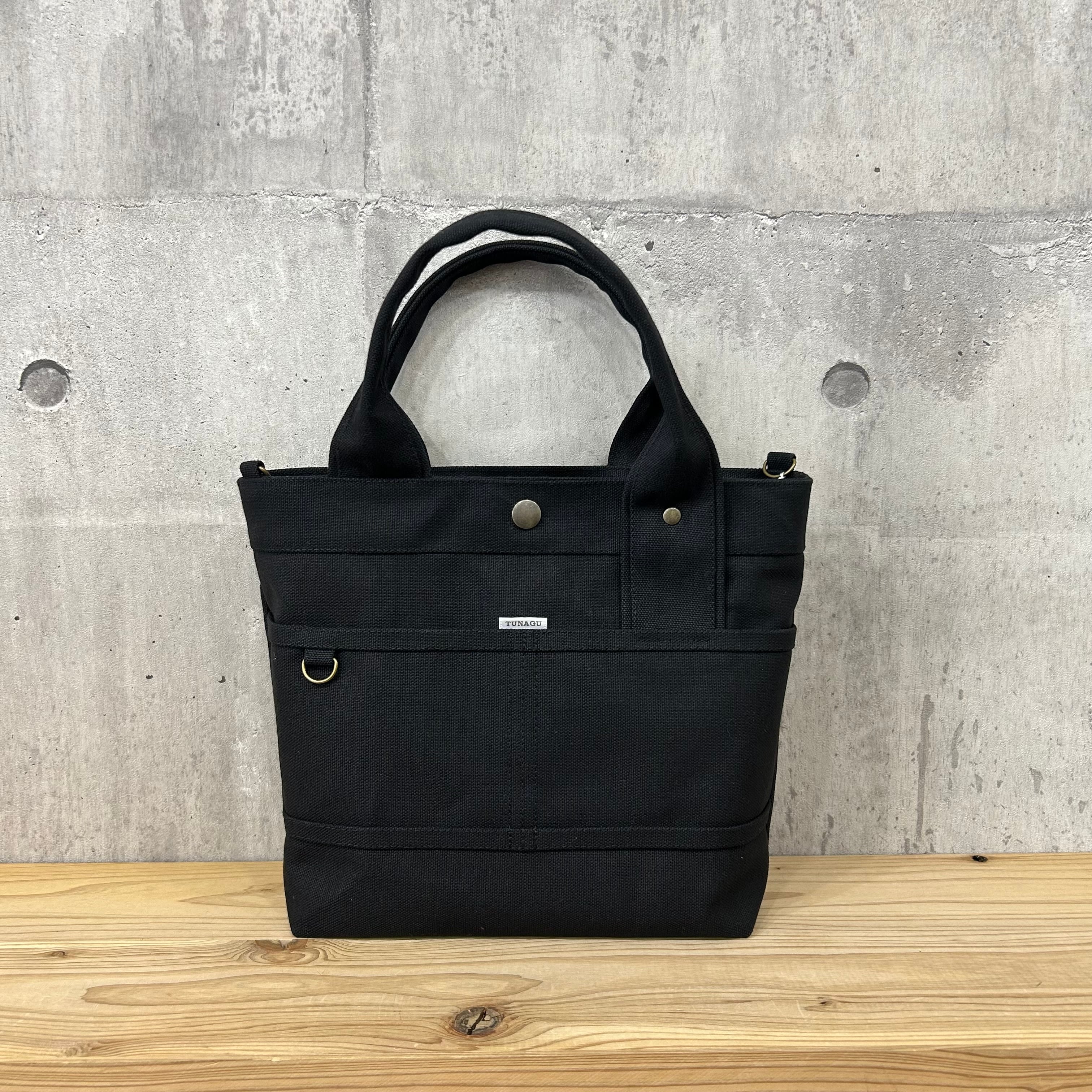 人気No.1.▽Bi Color Tote "M"【黒】