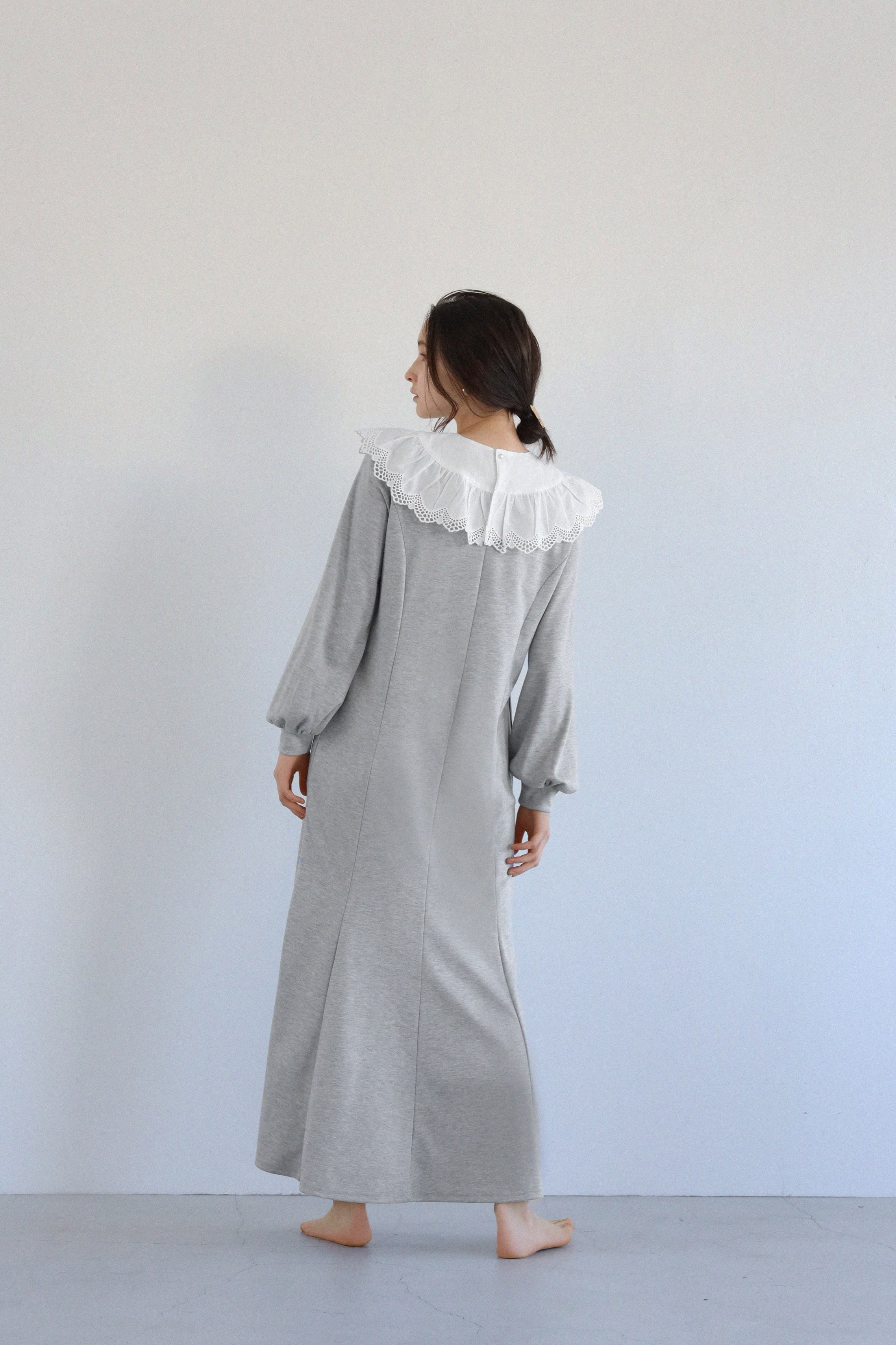 マーメイド レース カラー ワンピース｜グレイ | tof`em online