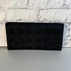 CHANEL シャネル ニュートラベルライン ココマーク キャンバス 長財布 ブラック A-10144