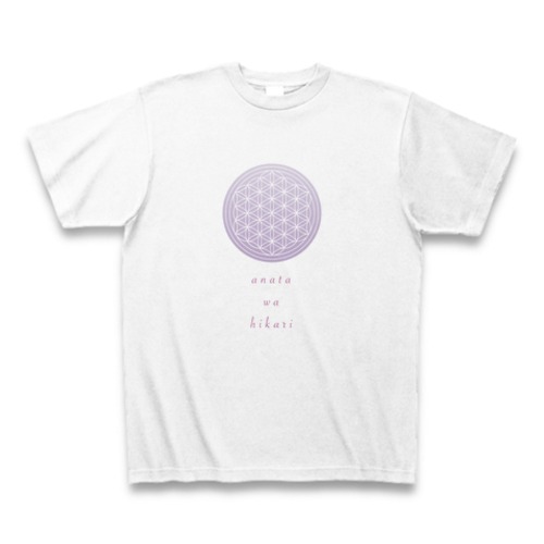 生命の花＊フラワーオブライフTシャツA（ラベンダー／アナタハヒカリ）