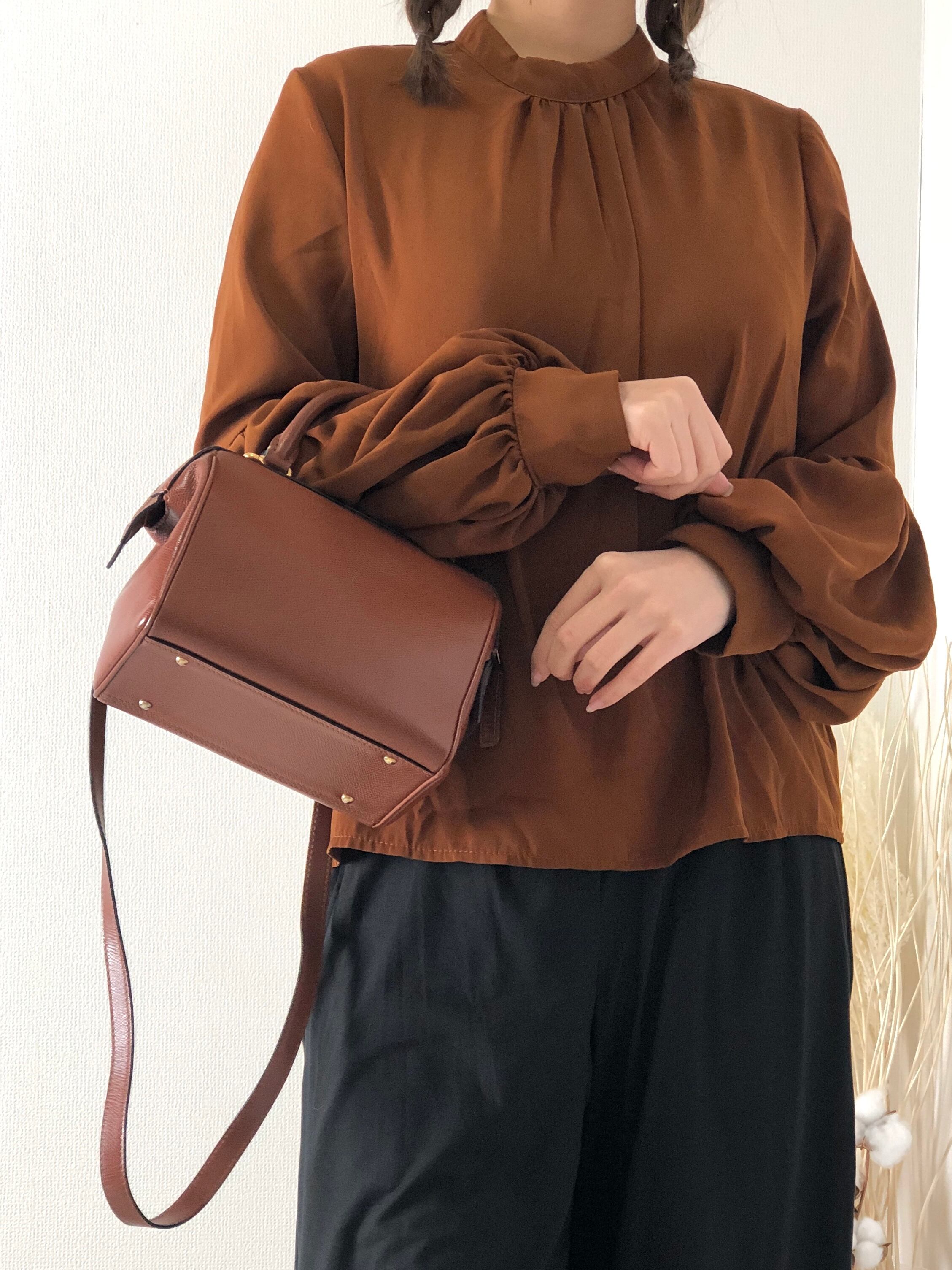 CELINE ミニボストン 2way ハンドバッグ レザー ブラウン CELINE ミニボストン 2way ハンドバッグ レザー ブラウン