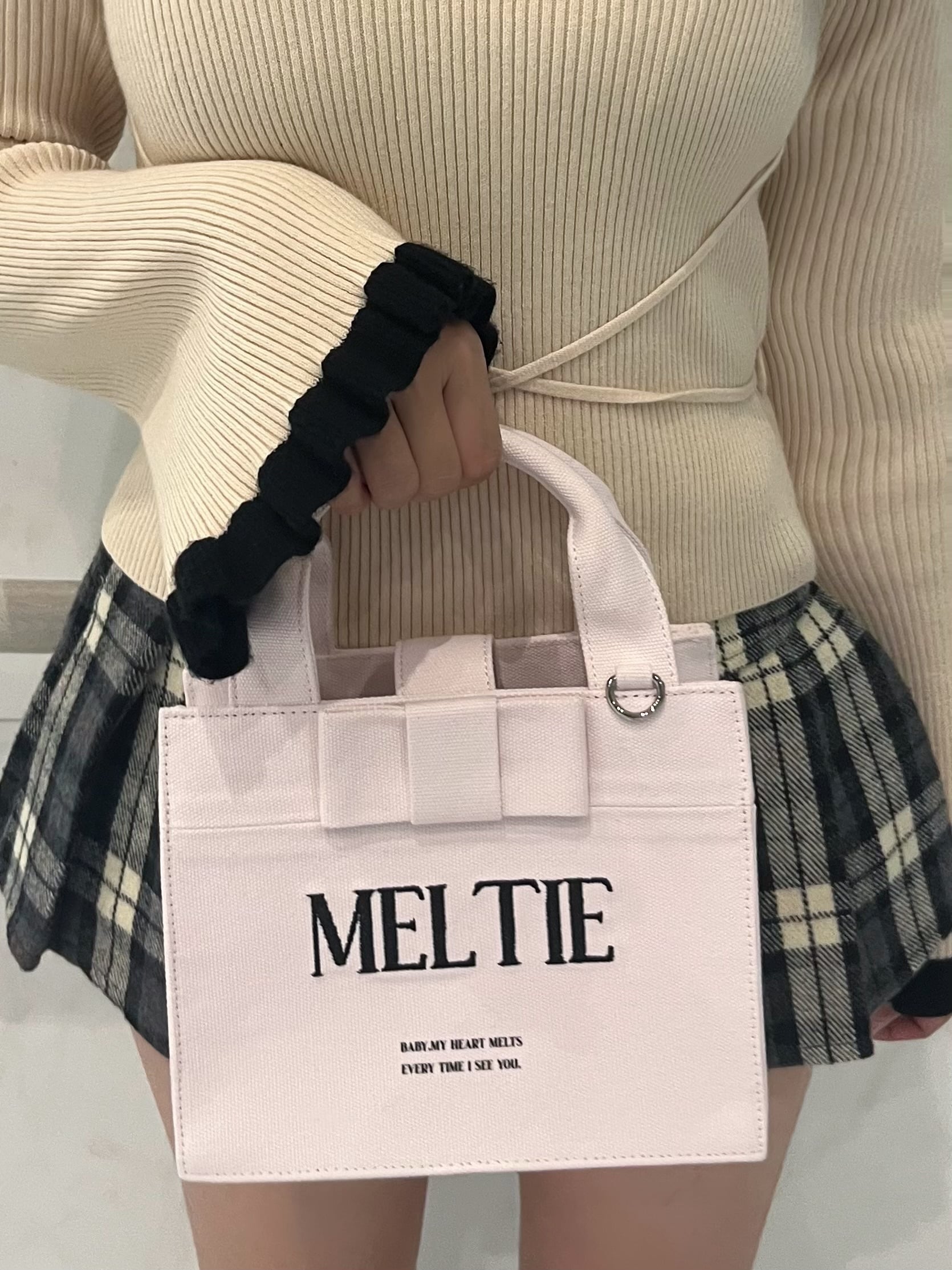 【New color】ribbon canvas tote bag〈SMALL〉