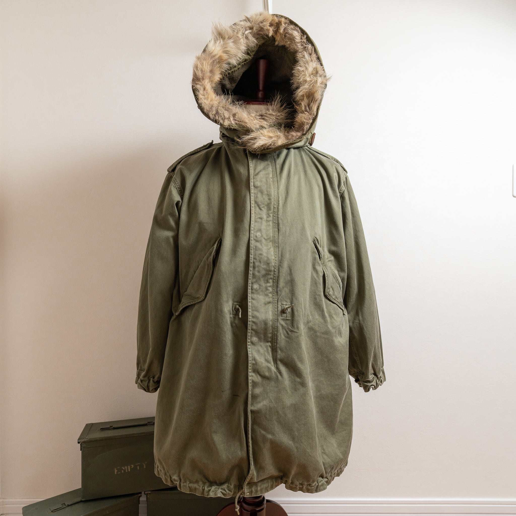 USED"SMALL" U.S.Army M Field Parka Full Set Cotton Sateen