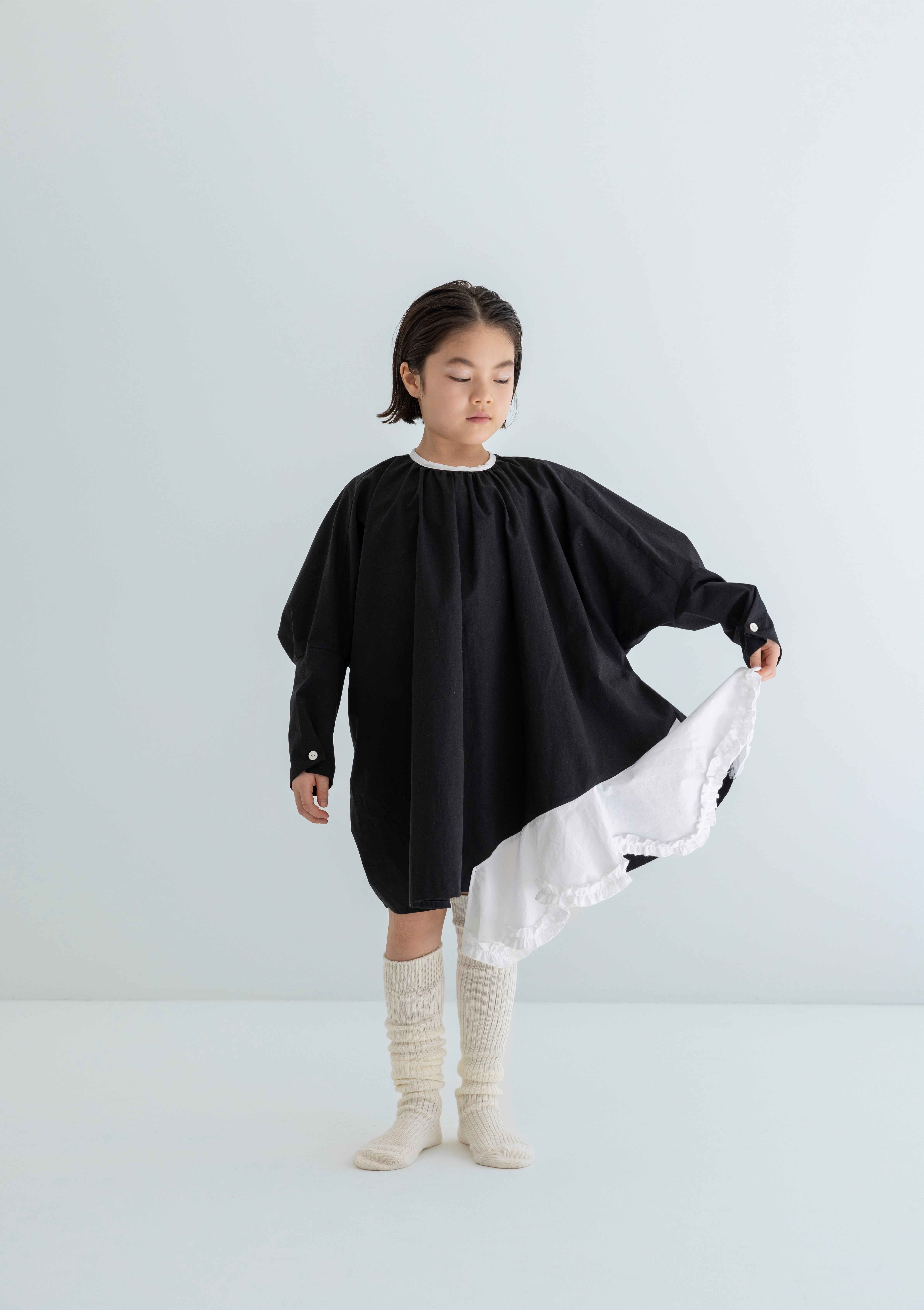 folk made 25AW 〉 Flare wide dress / F25AW-020 / LL(140-155