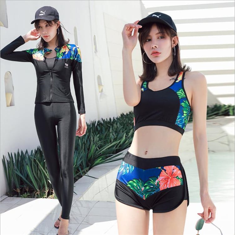 4点セット 水着 ズボン 長袖 フィットネス 日焼け止め 水着 サーフスーツ ウェットスーツ