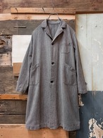 40-50's French black chambray coat