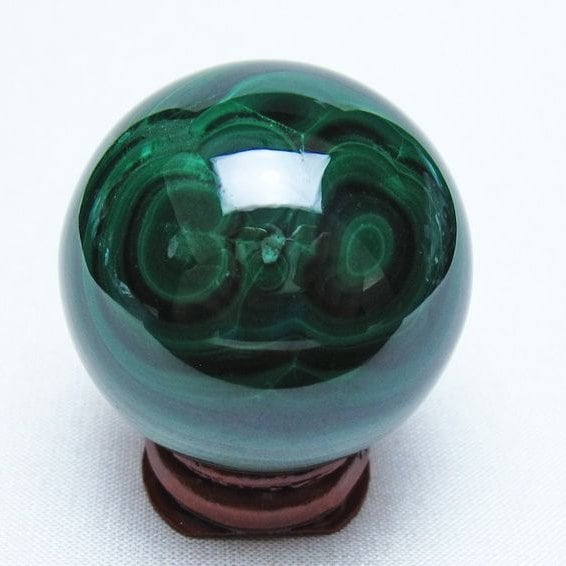 マラカイト 丸玉 40mm スフィア 置物 一点物 141-8335