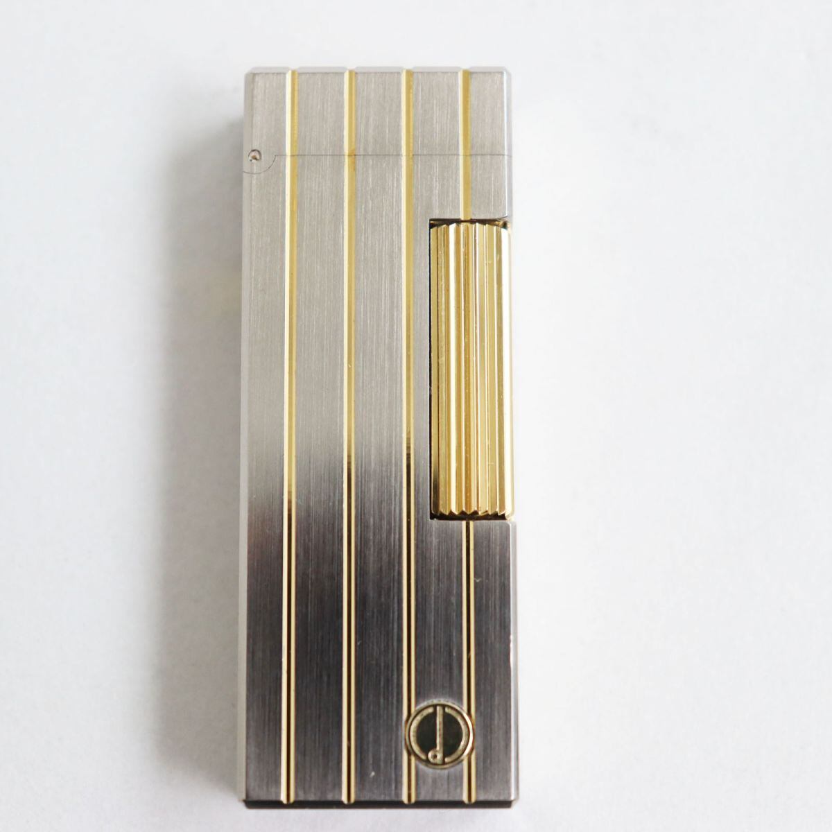 美品○dunhill ダンヒル ストライプ柄 ガスライター/カフス