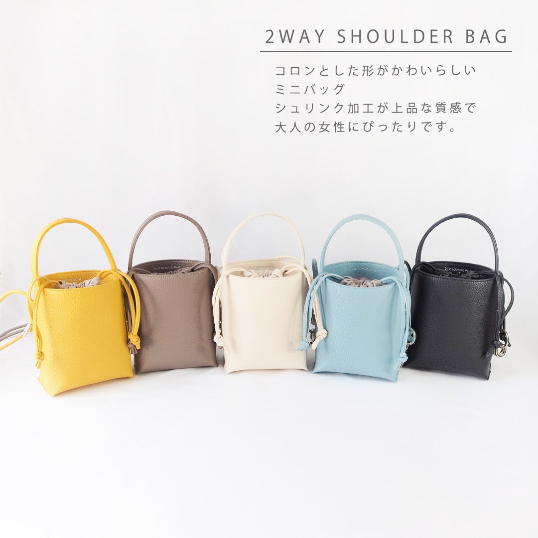 1050 シュリンク ミニ ショルダーバッグ 2WAY H.62 アッシュソワソン