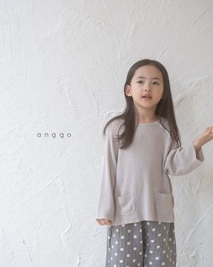 【anggo】ミルクティTシャツ クリーム 80〜120cm 240850