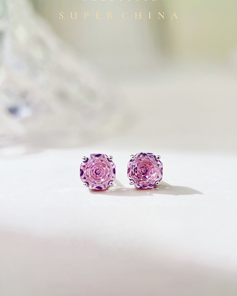 オリジナル ローズ ピアス♡ジルコン 18k 18金 レディース ジュエリー