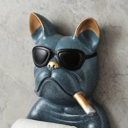 可愛い犬のトイレットペーパーホルダー ２色展開 バスルームティッシュケース