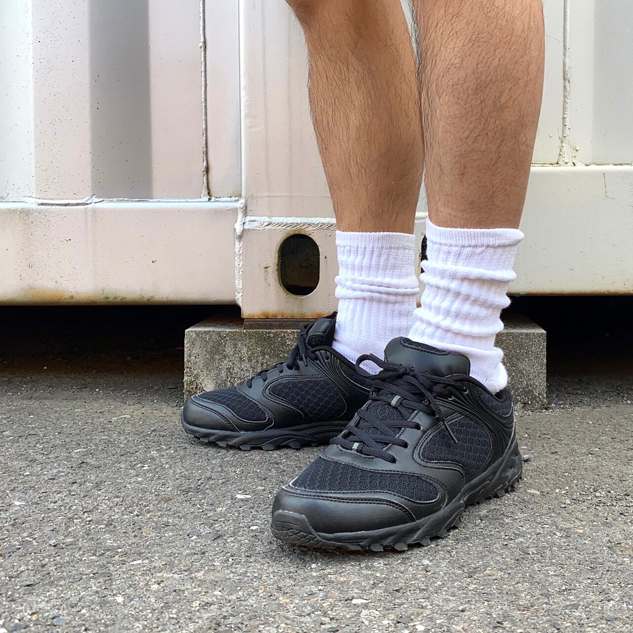 ドイツ軍タイプ トレーニングシューズ ブラック24.0 USED ドイツ軍 実物 トレーニングシューズ ブラック | hab