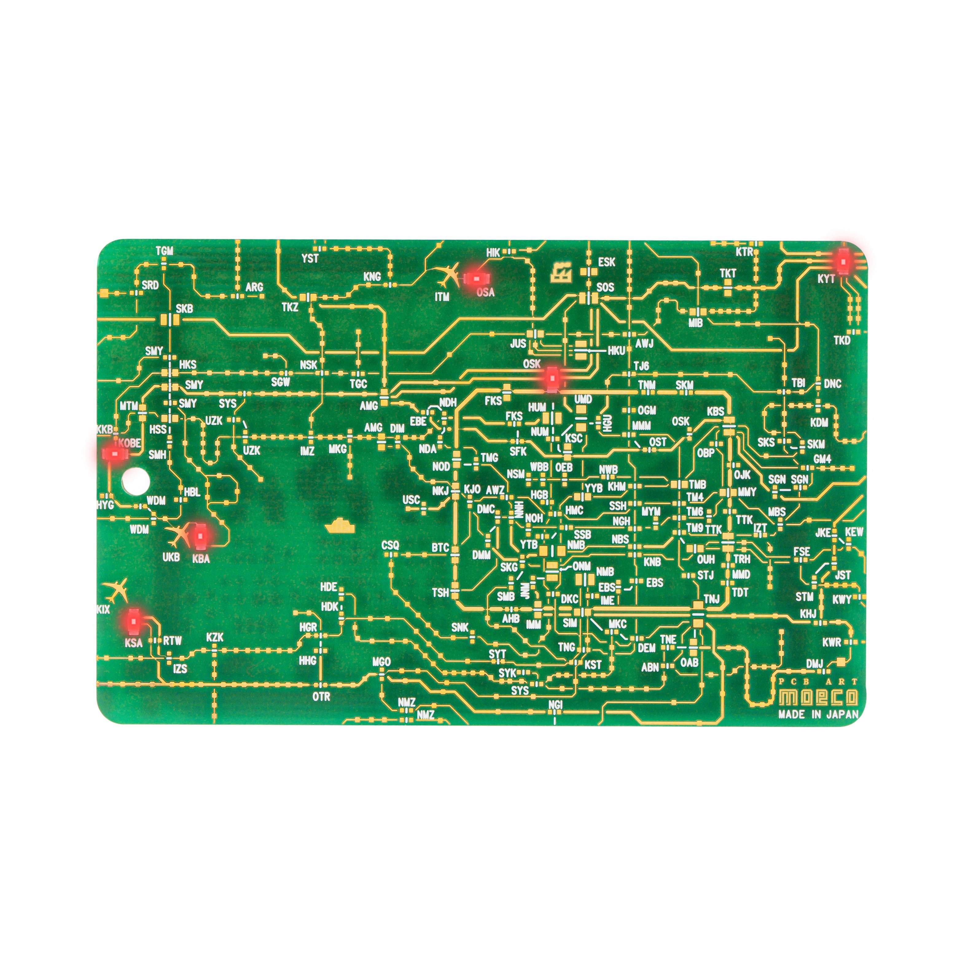 FLASH 関西回路線図 バッグタグ | PCB ART moeco