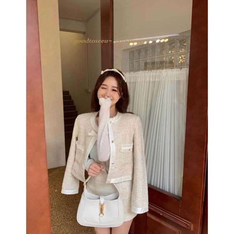 スタンダードスタイルジャケット スカート レトロ ブラックストロベリース263953716