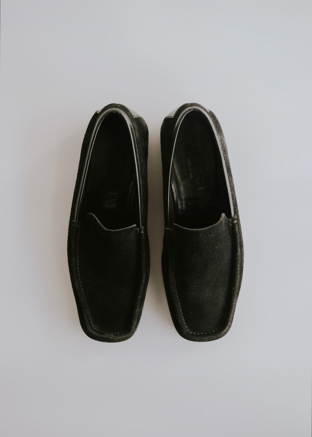 90-00's GUCCI driving suede loafer