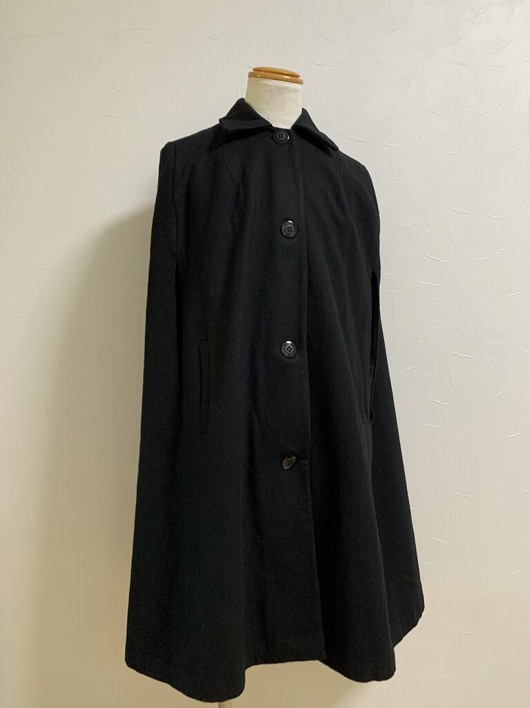 1970~80's Solid Color Long Cloak Coat
