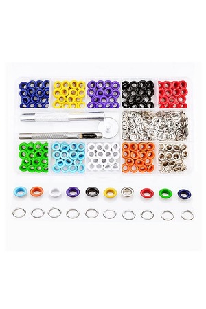 【数量限り】 レザークラフト 工具 ハトメキット 10種色400組 両面ハトメキット 底鋲 打ち具セット 5mm 穴あけ 打ち具 パーツ DIY 手作り ハンドメイド ベルト 布革細工 靴 収納ケース付き