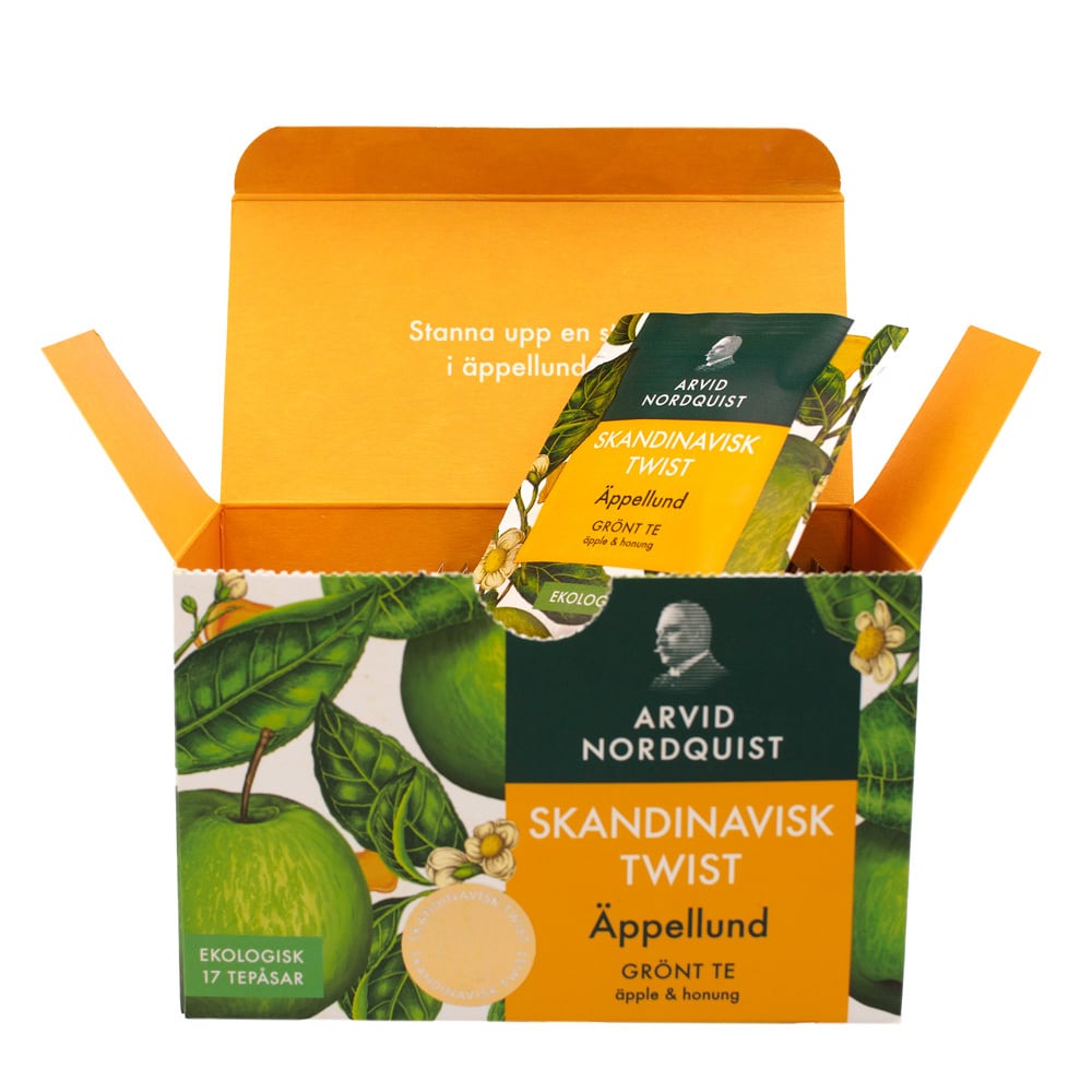 Äppellund(りんごの園)有機グリーンティー(アップル & ハニー)17 package × 1.6g ARVID NORDQUIST
