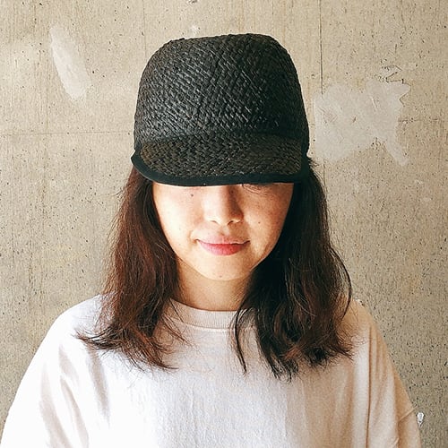 Raffia Black Cap ラフィア キャップ 黒 帽子 | gohat ／ Hats