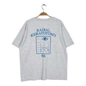 90s 眼医者 眼科 USA製 ヴィンテージ Tシャツ グレー シングルステッチ ヘインズ HANES サイズL BZ0673