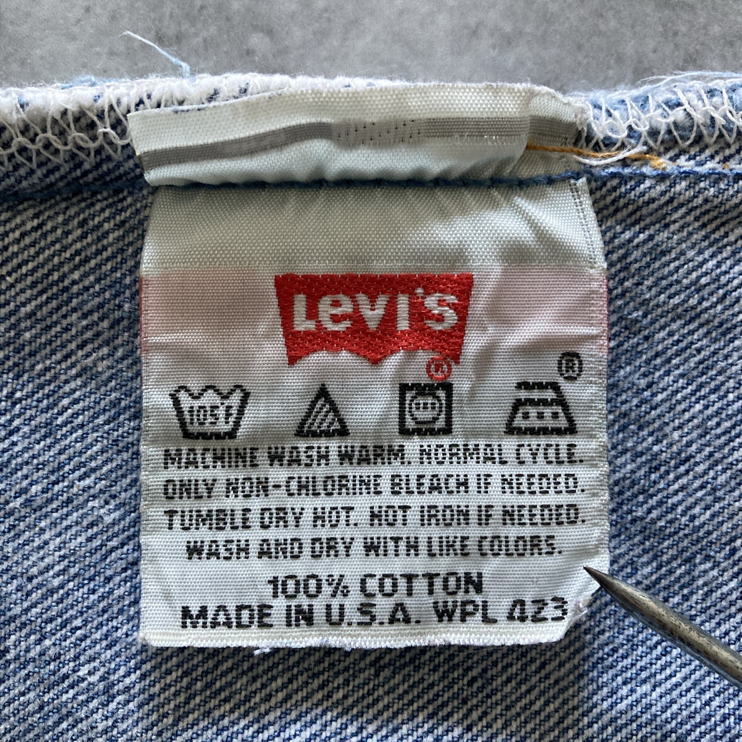 W30 L34】90's US.Levis 501 リーバイス エルパソ工場(522) ボタン裏