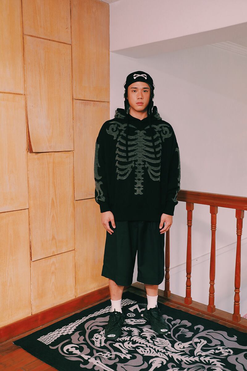 D3C] スカルパーカー 黒 | 8bit.t.d