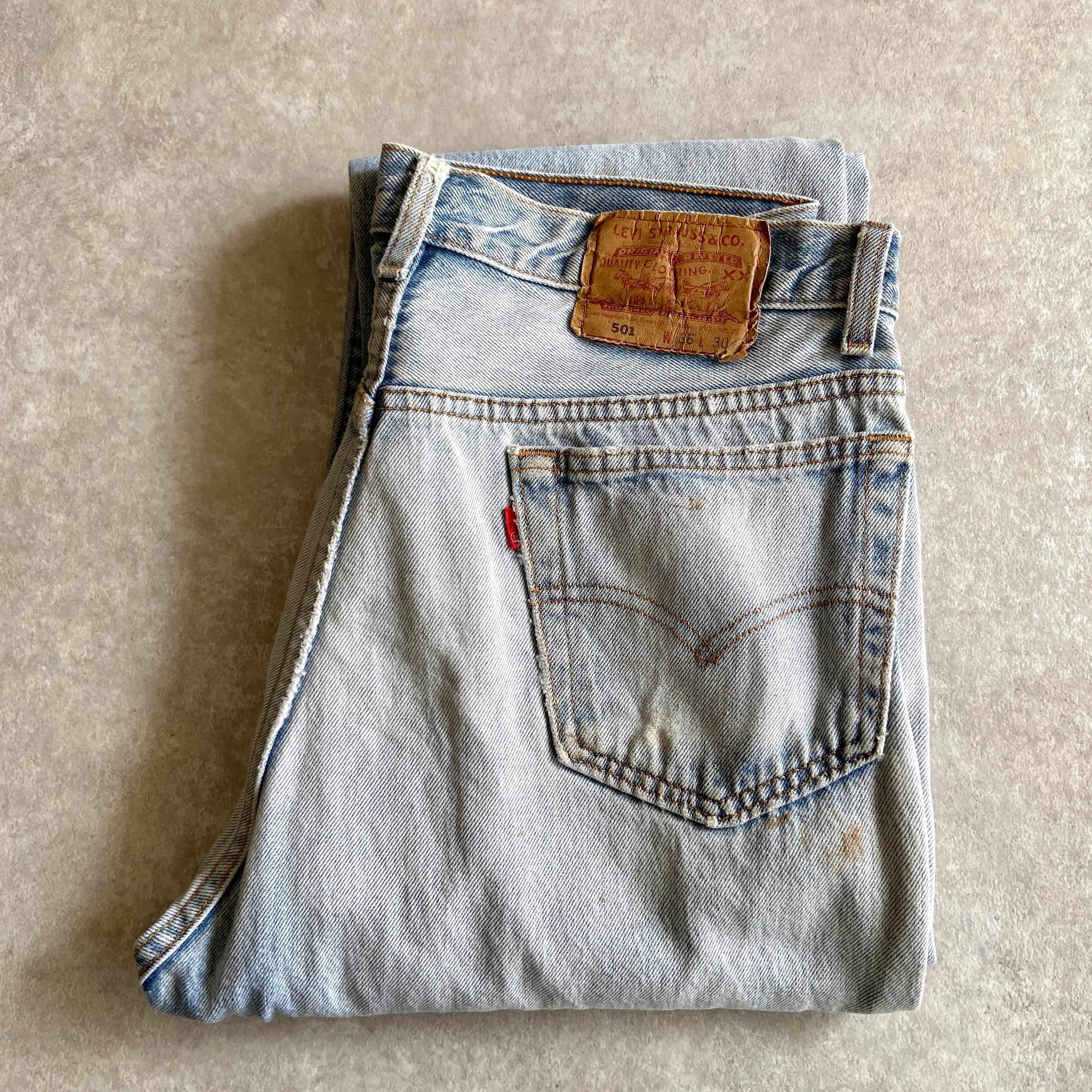 1990s Levi's 501 Damage W34 L30 Made in USA G480