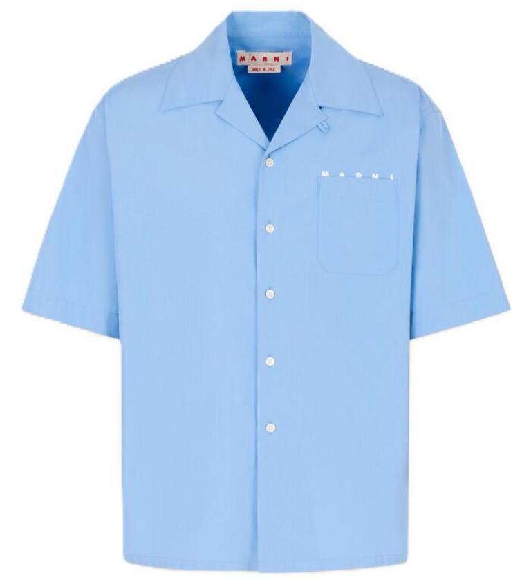 MARNI（マルニ） 【BLUE POPLIN BOWLING SHIRT WITH PEEPING MARNI