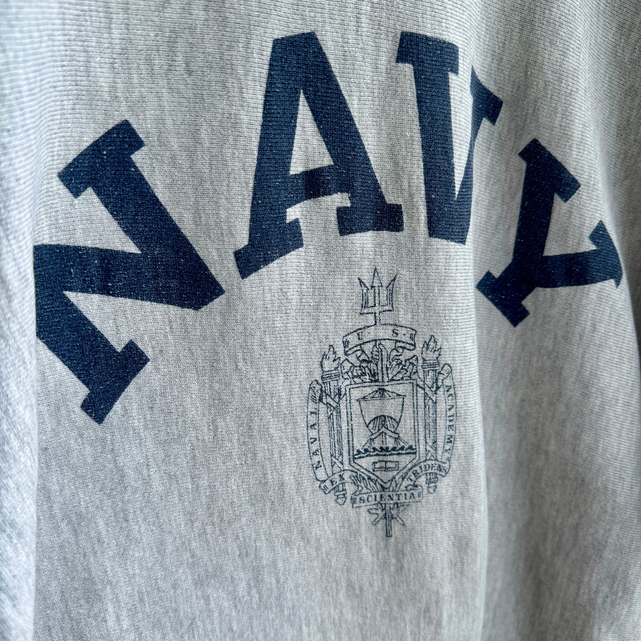 Champion Reverse Weave スウェット USN 染み込みプリント 90s 画像3