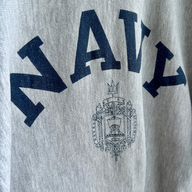 Champion Reverse Weave スウェット USN 染み込みプリント 90s 画像3