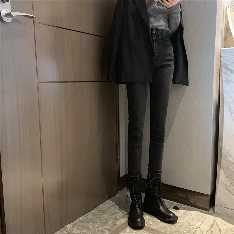 パンツ スタンダードハイウェストスリムスキニージーンズ レトロ オータム 秋物 ウィンター 冬物 ドラファッションホール41986646514