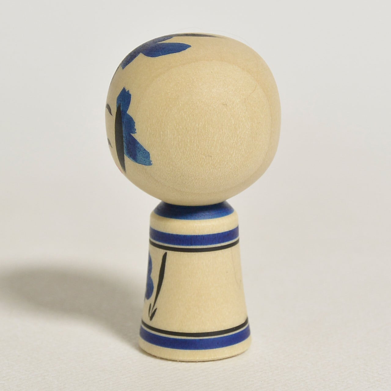 青の小寸こけし（ミニこけし） 約1.5寸 約4.5cm 鈴木明 工人（作並系