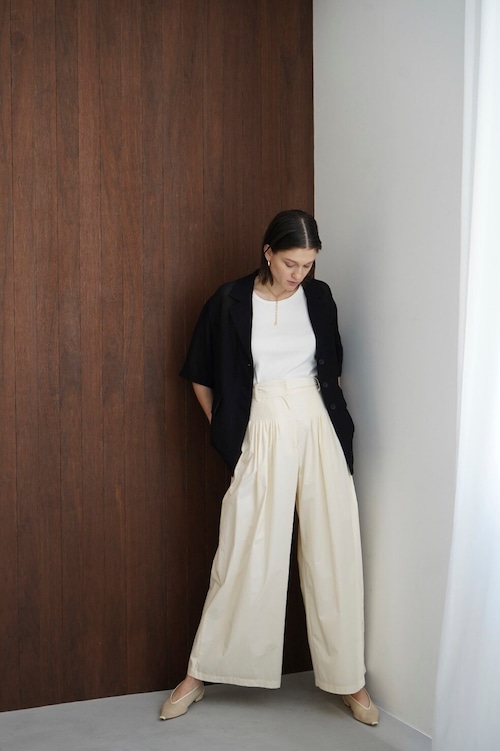 【23SS】CLANE クラネ /   TUCK DESIGN WIDE PANTS