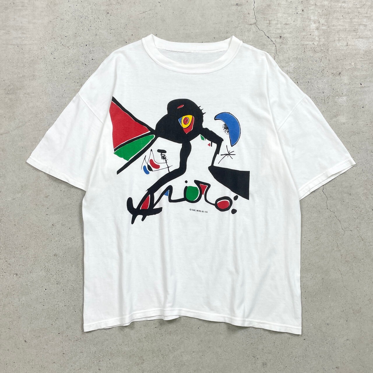 90年代 JOAN MIRO ジョアンミロ アートプリントTシャツ メンズL相当 